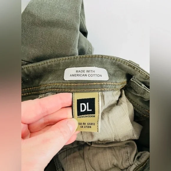 DL1961 Women’s Florence Insta Sculpt Skinny Jeans In Safari Army Green - Picture 5 of 8